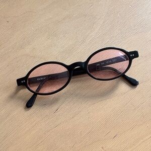 Vintage Giorgio Armani Black Round Oval Glasses Frames